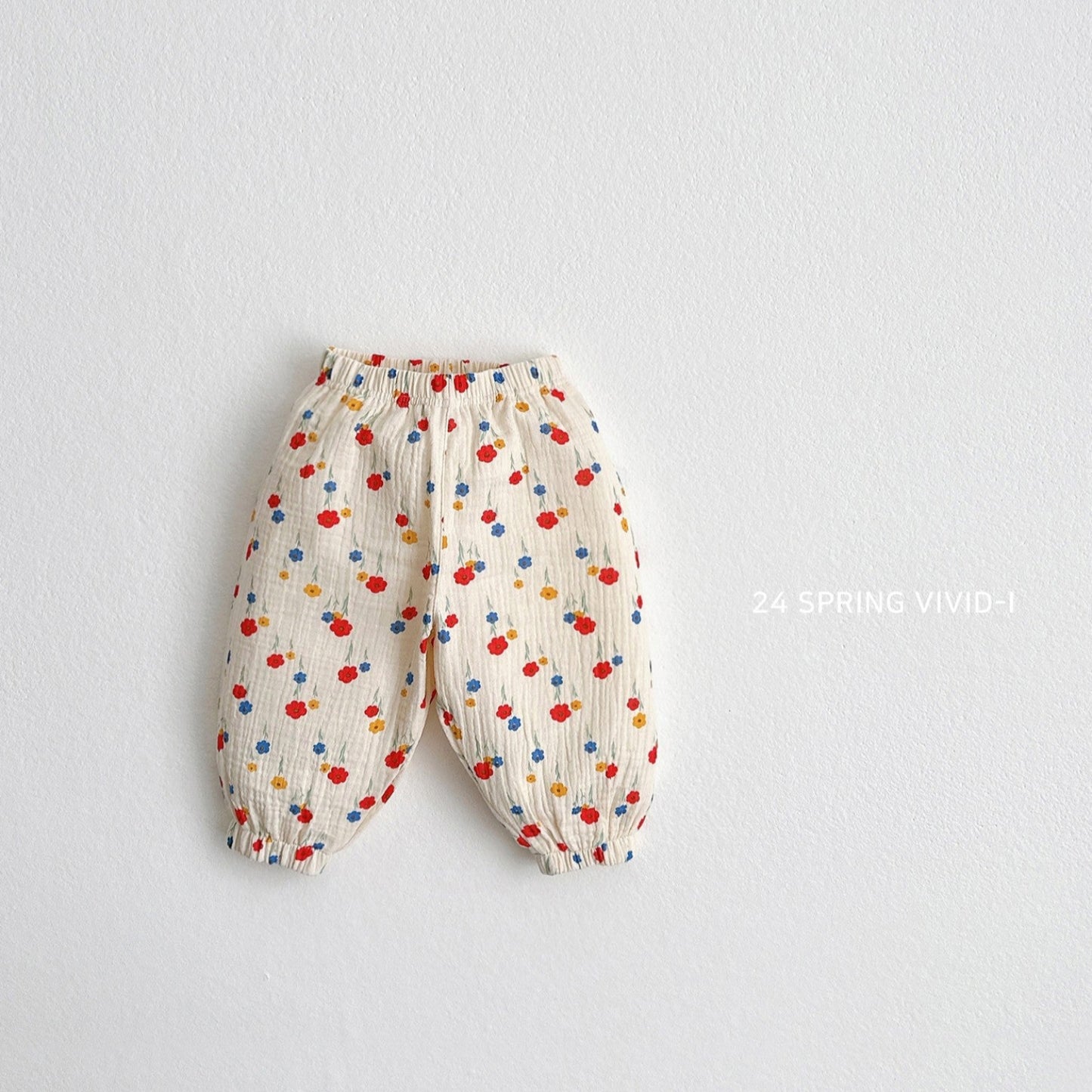 Bukser i musselin - Red flower