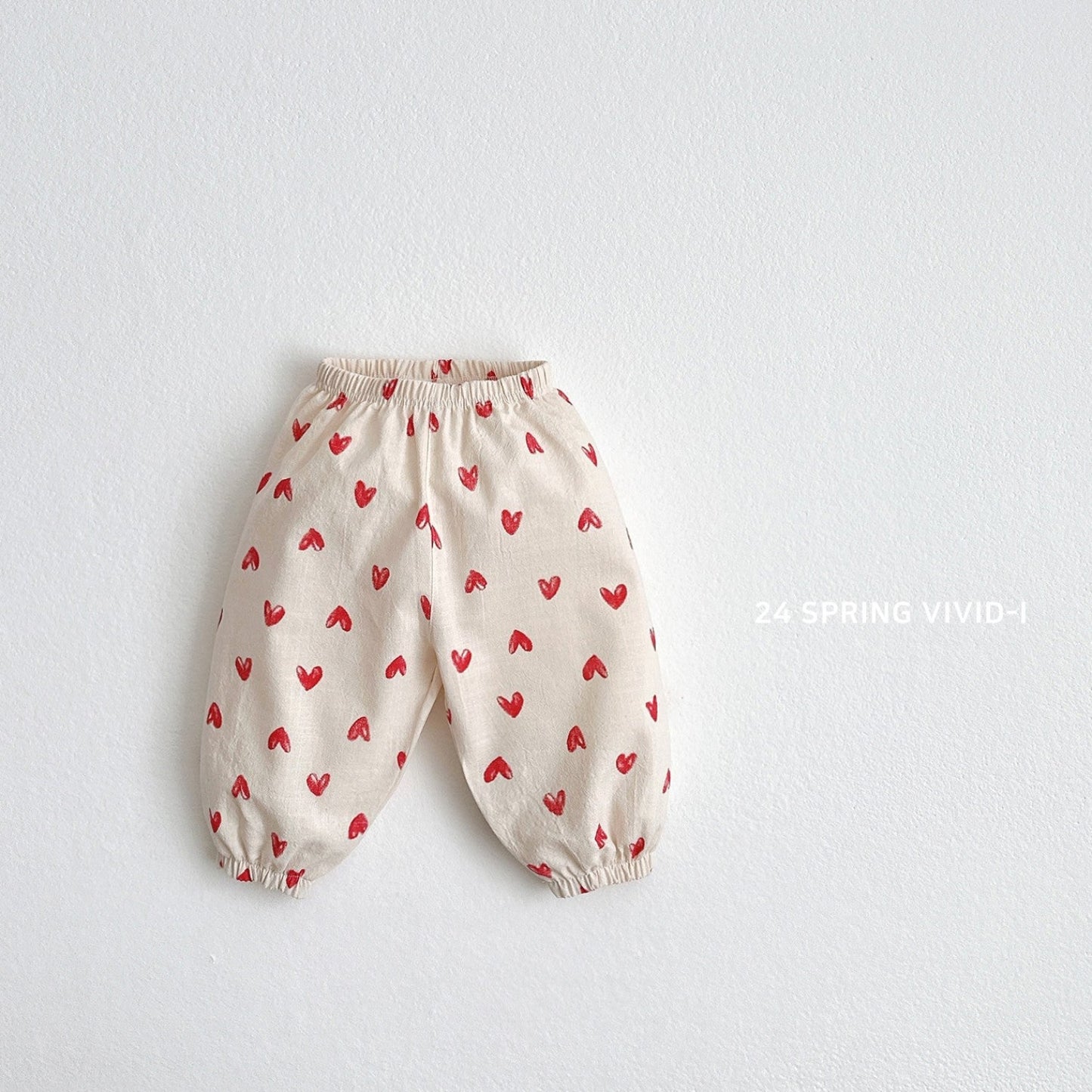 Loose-fit bukser i bomuld - Red heart