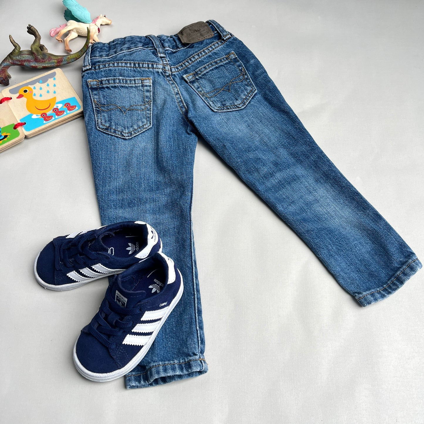 Ralph Lauren jeans med tryk. str. 2 år