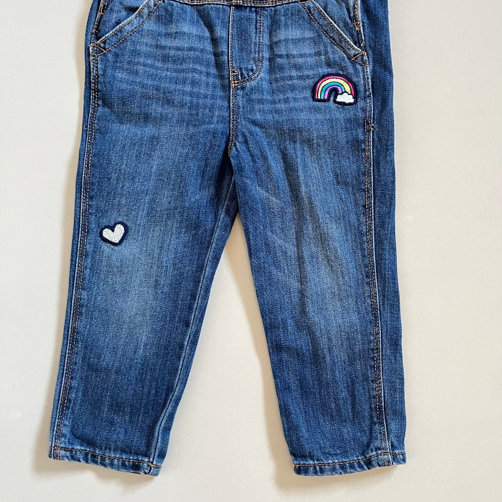 Denim Oshkosh smækbukser med broderi