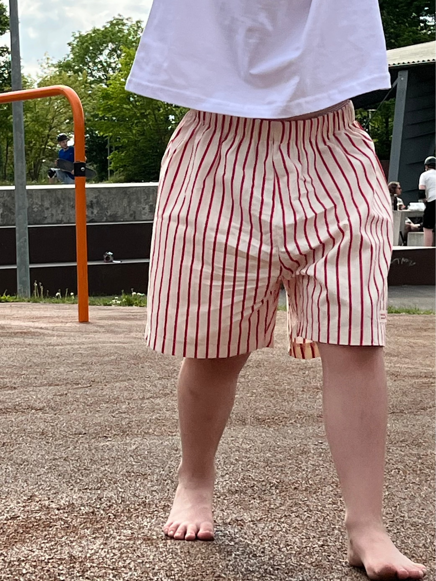 Small striped shorts